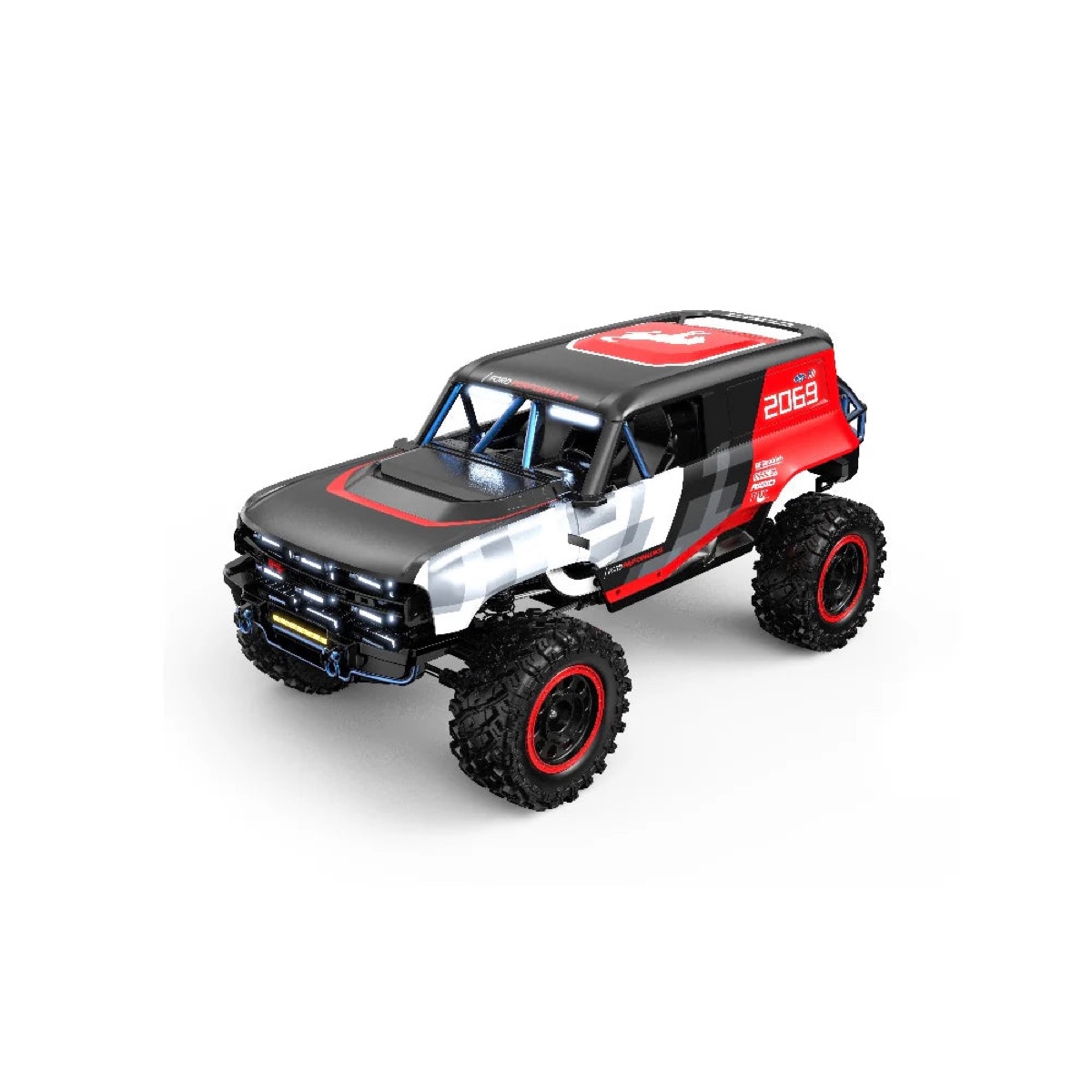 MJX H12P Ford Bronco R — Detailansicht der Front mit Lichtbalken